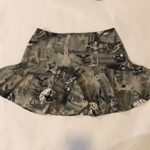 Halloween design black, gray & sparkle skirt with pockets Child Medium / Large